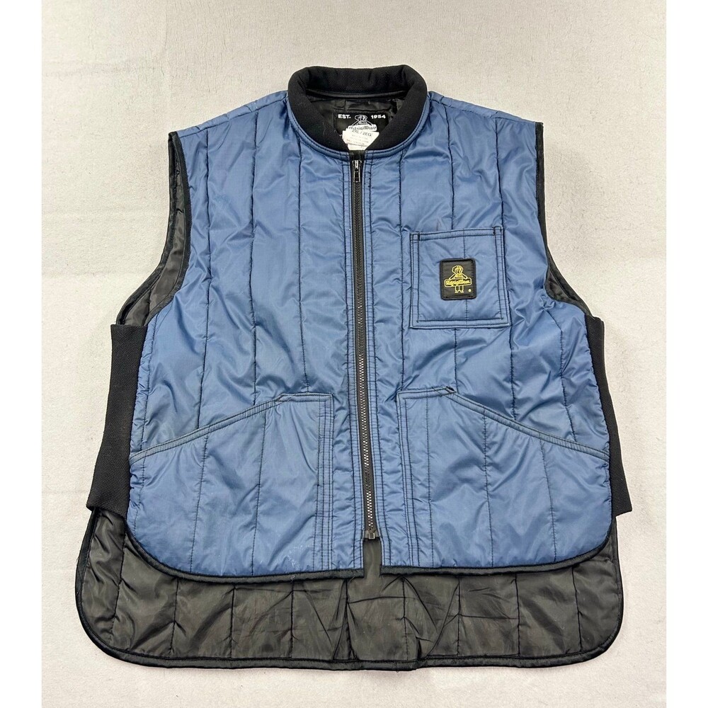 RefrigiWear Vest Men 2XL Blue Quilted Insulated Workwear 0599R